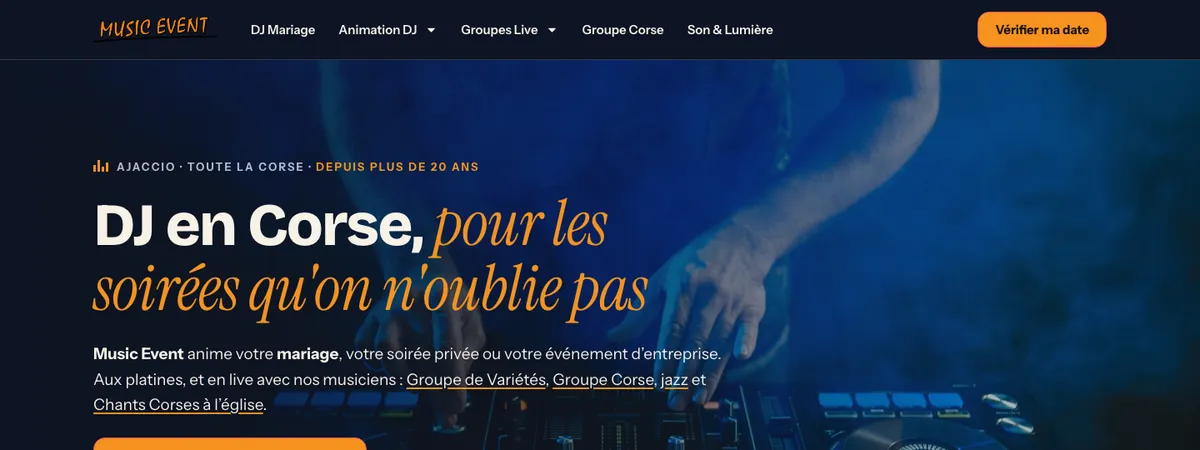 Site Music Event · DJ et groupes live