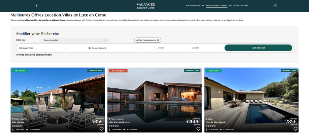 Création de site web de réservation