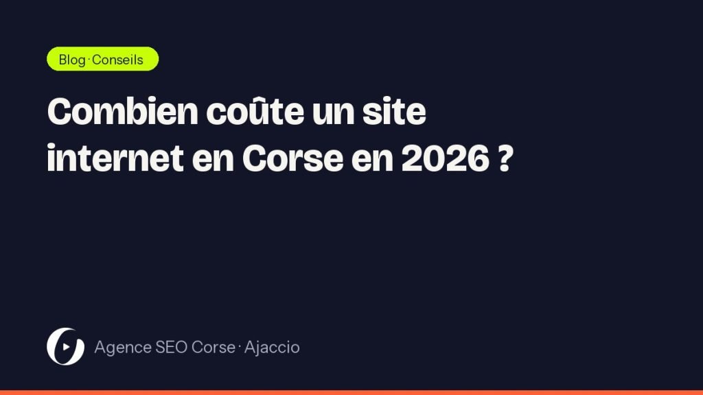 Combien coûte un site internet en Corse en 2026 ?